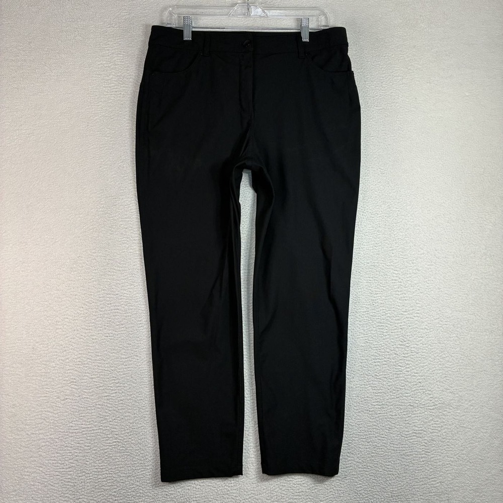 Lululemon City Sleek Pant Women 12 Black 5 Pocket High Rise Stretch Golf LW5CZIS